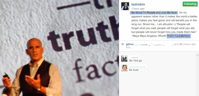 Ted Rubin Instagram post